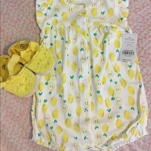 Carters lemon romper